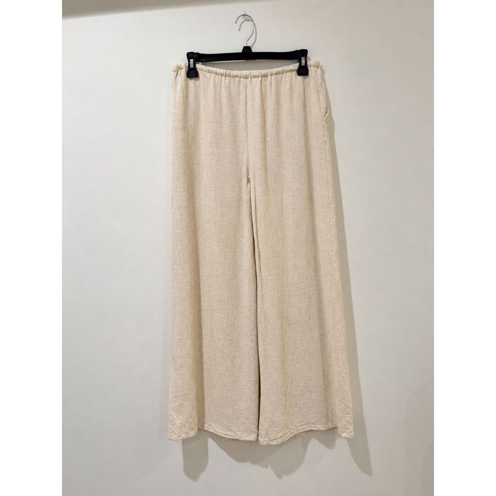 12th Tribe Linen Wide Leg Pants - Cream